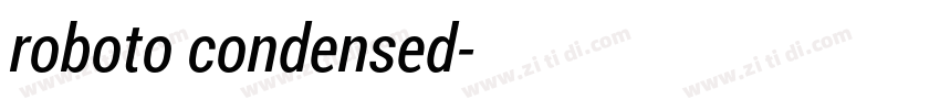 roboto condensed字体转换